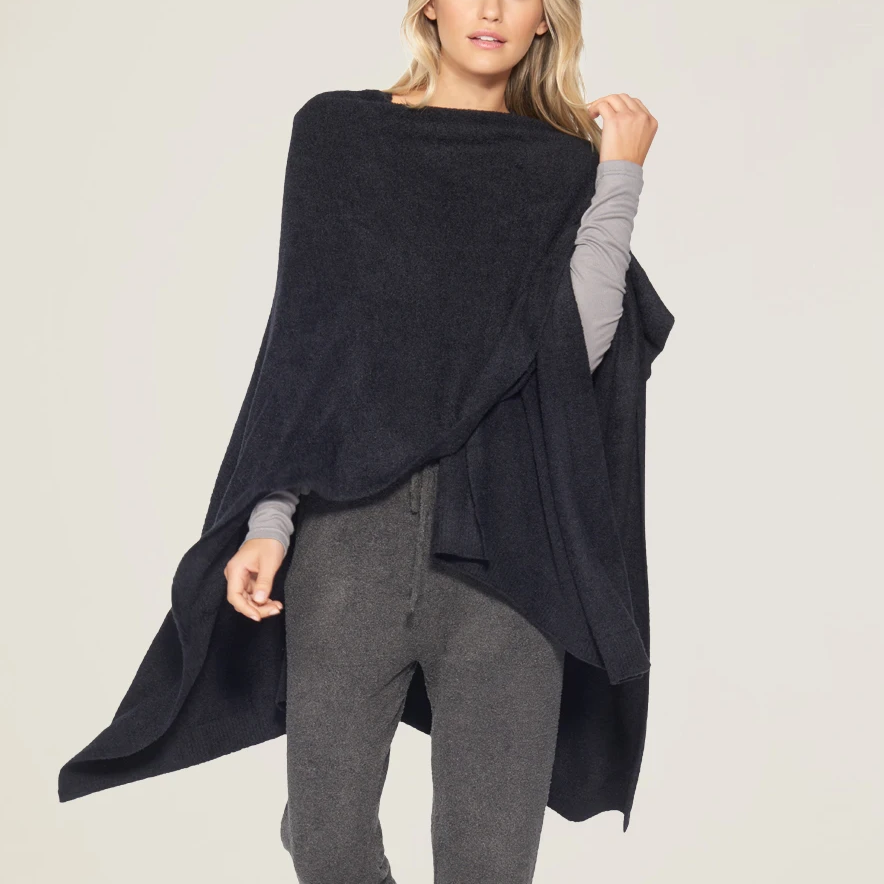 Barefoot Dreams CozyChic Lite Weekend Wrap Black