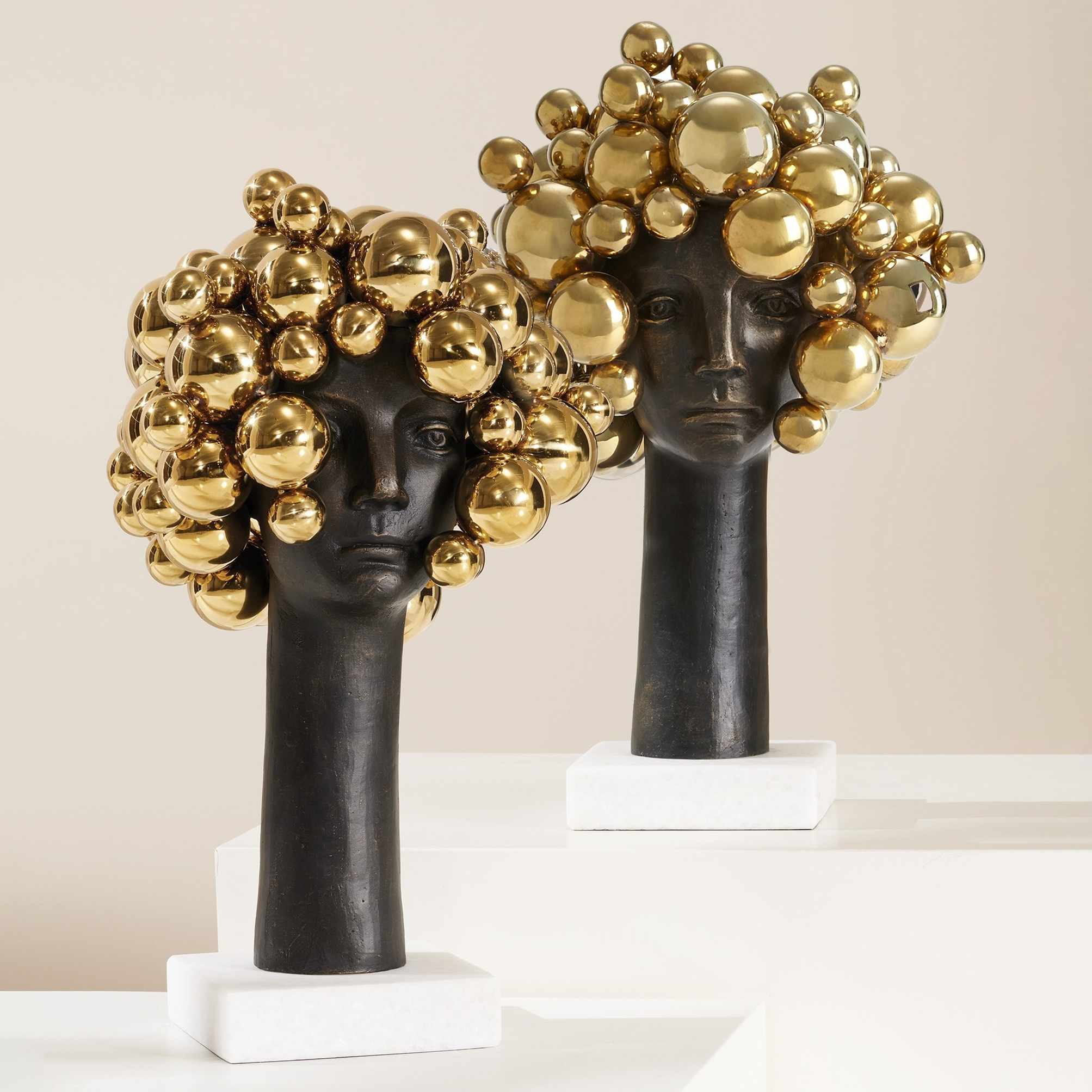 Bubbles For Brains Sculpture - Brass