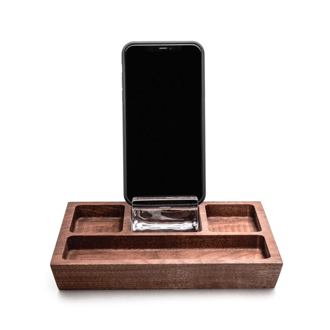 Woodbury Phone Holder Caddy - Walnut