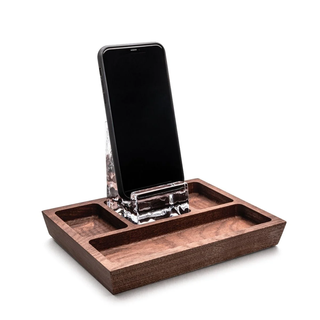 Woodbury Phone Holder Caddy - Walnut