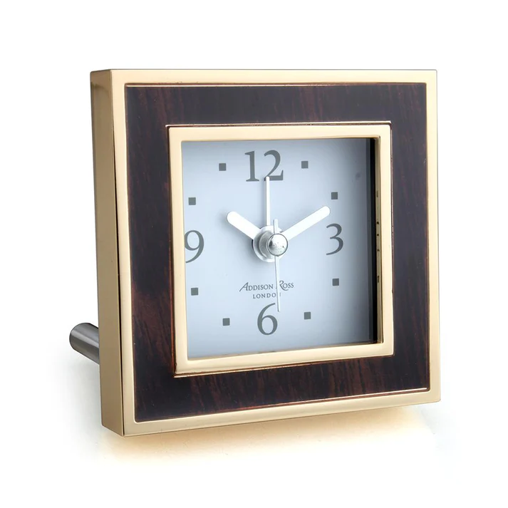 Toscana Midnight Square Silent Alarm Clock