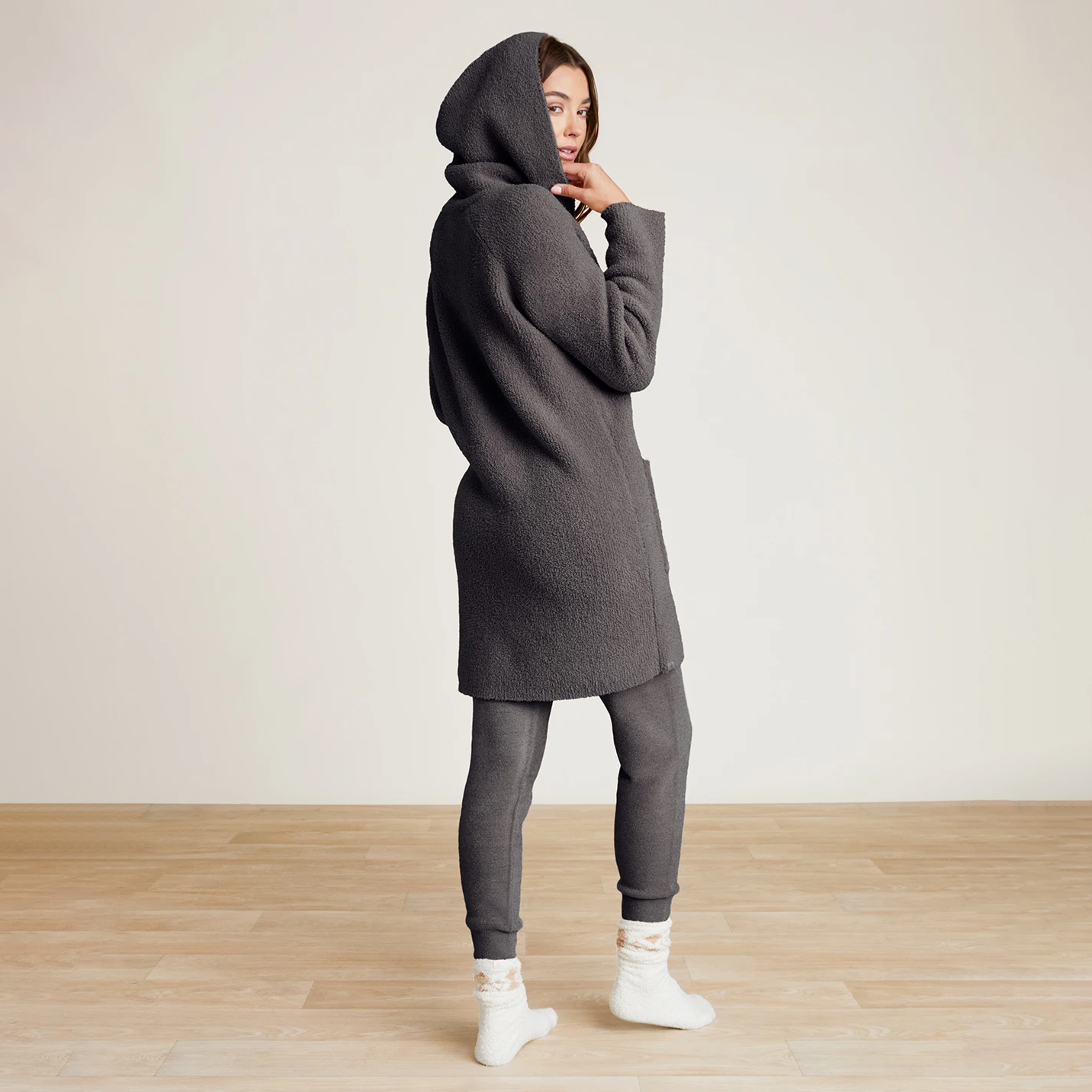 CozyChic Hooded Long Coatigan