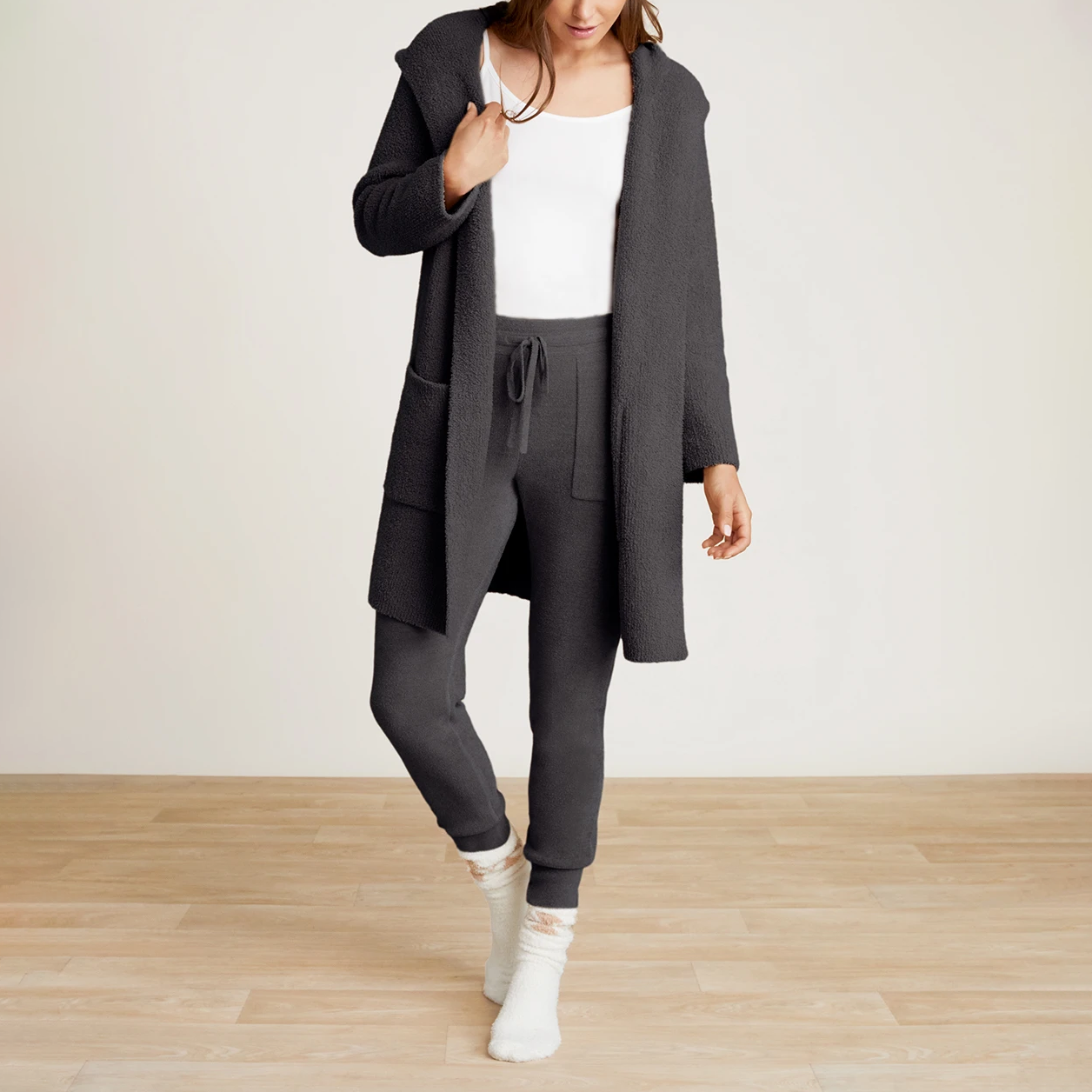 CozyChic Hooded Long Coatigan