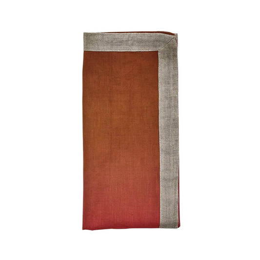 Dip Dye Napkin in Cranberry & Orange (Set of 4)