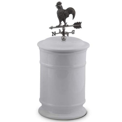 Rooster Weathervane Stoneware Canister