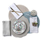 Round Scallop Glimmer & Shimmer Placemat - Silver/Sand (Set of 2)