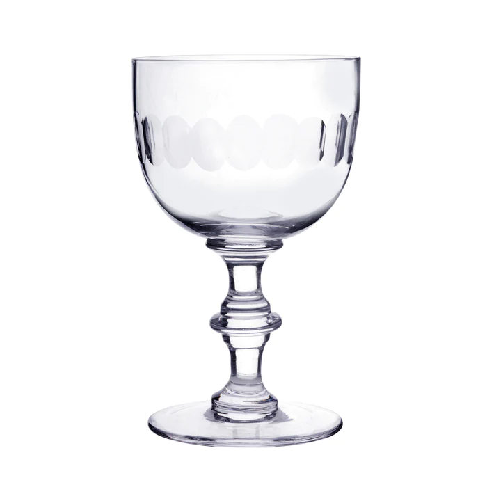 Crystal Wine Goblets With Lens Design - Set of 4