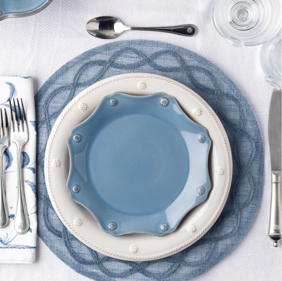 Tuileries Garden Chambray Round Placemat (Set of 4)