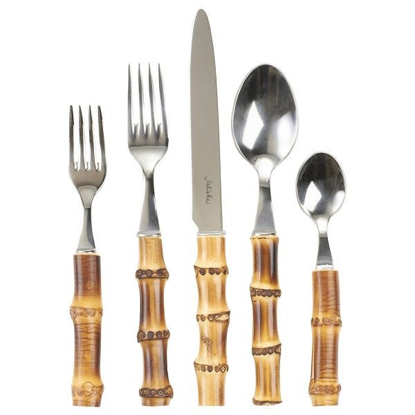 Natural Bamboo 5-Piece Flatware