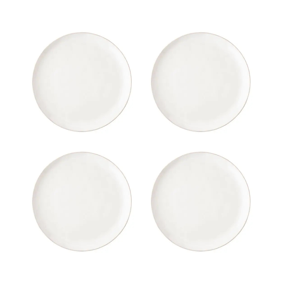 Puro Coupe Side/Cocktail Plate - Whitewash (Set of 4)