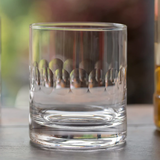 Crystal Whisky Glasses With Lens Design (Set of 4)