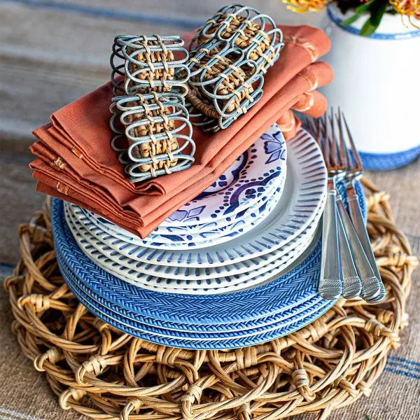 Provence Napkin Ring - Chambray (Set of 2)