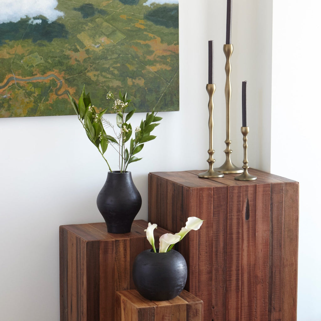 Black Mango Wood Venus Vase