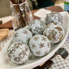 Brown and White Deco Ball Set of 6