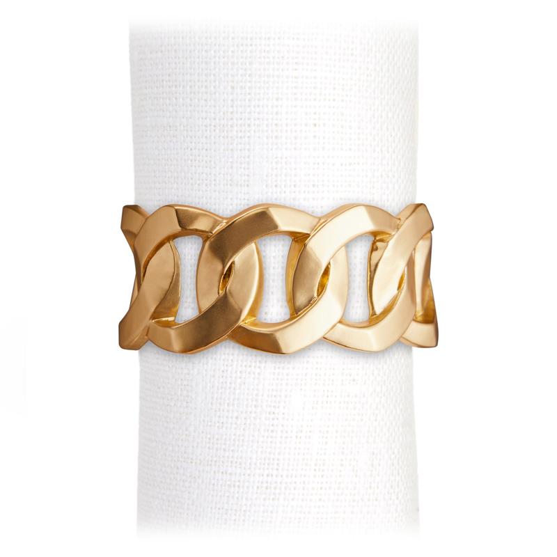 Cuban Link Napkin Rings - Set of 4