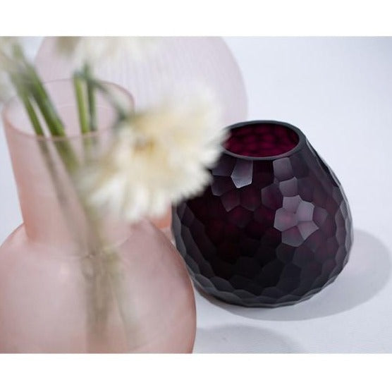 Otavalo Round Vase - Light Amethyst/Dark Amethyst