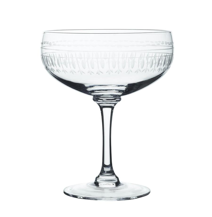 Cocktail Glasses With Ovals Design - Set of 4