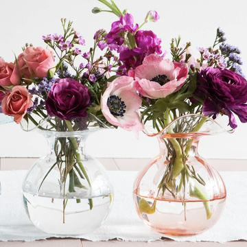 Hibiscus Glass Pink Vase