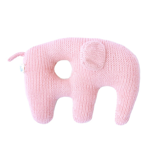 Blabla Jumbo Elephant Rattle Pink