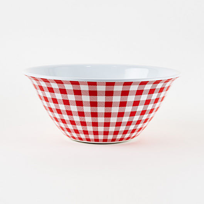 Red Gingham Melamine Bowl