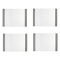 Vietri Reversible White/Gray Edged Rectangular Placemat (Set of 4)