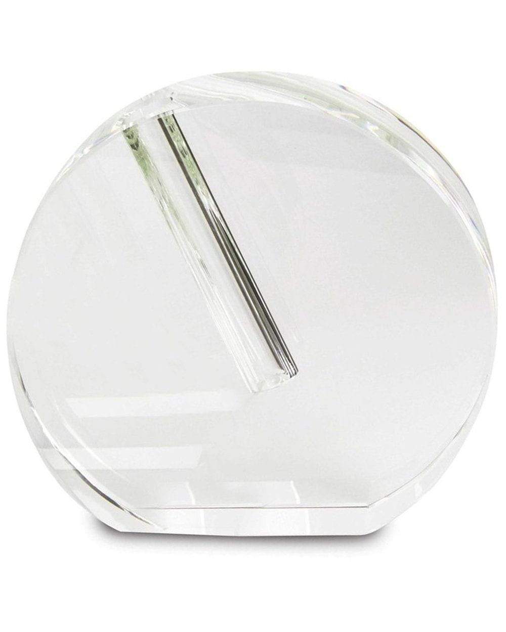 Crystal Glass Bud Vase - Round Flat