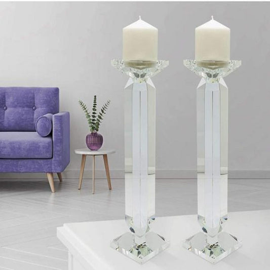 Crystal Pillar Candleholder
