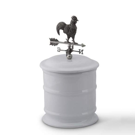 Vagabond House Rooster Weathervane Stoneware Canister