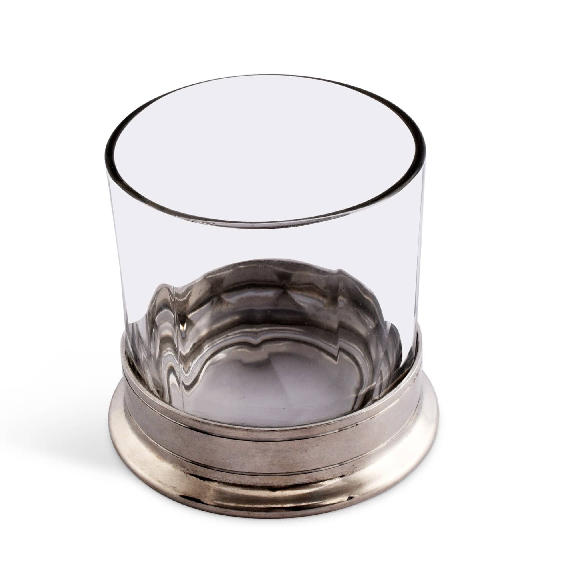 Double Old Fashioned Hatched Glass - Set of 2