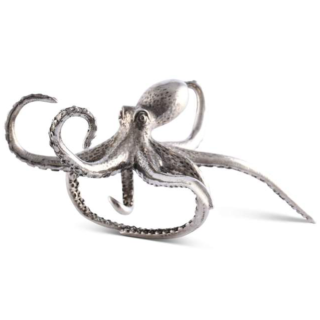 Pewter Octopus Napkin Ring - Set of 2