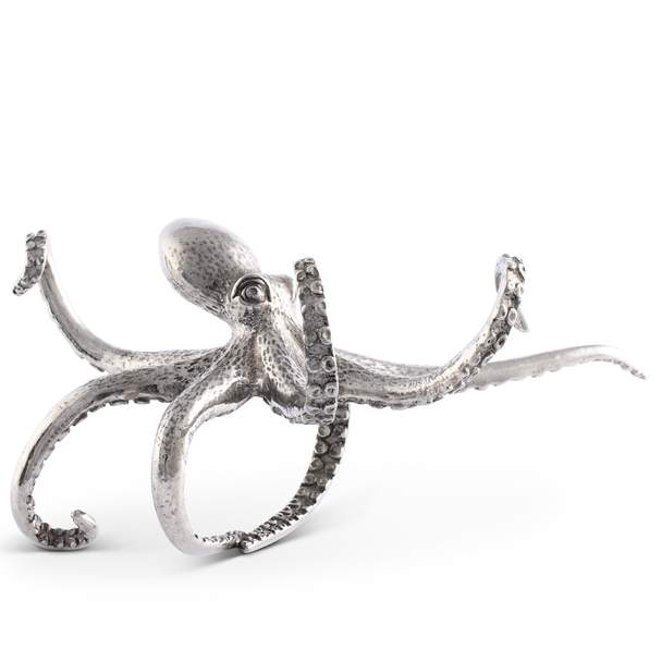 Pewter Octopus Napkin Ring (Set of 2)