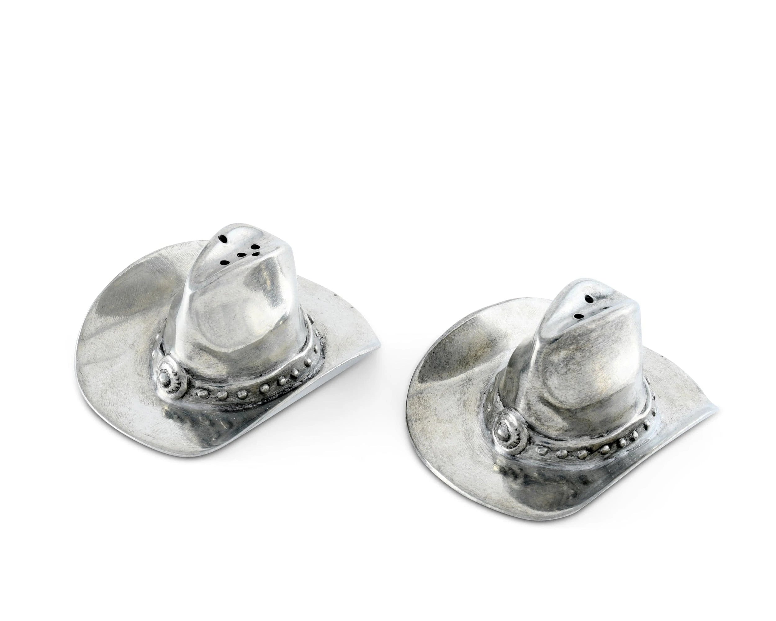 Vagabond House Pewter Cowboy Hat Salt & Pepper Set