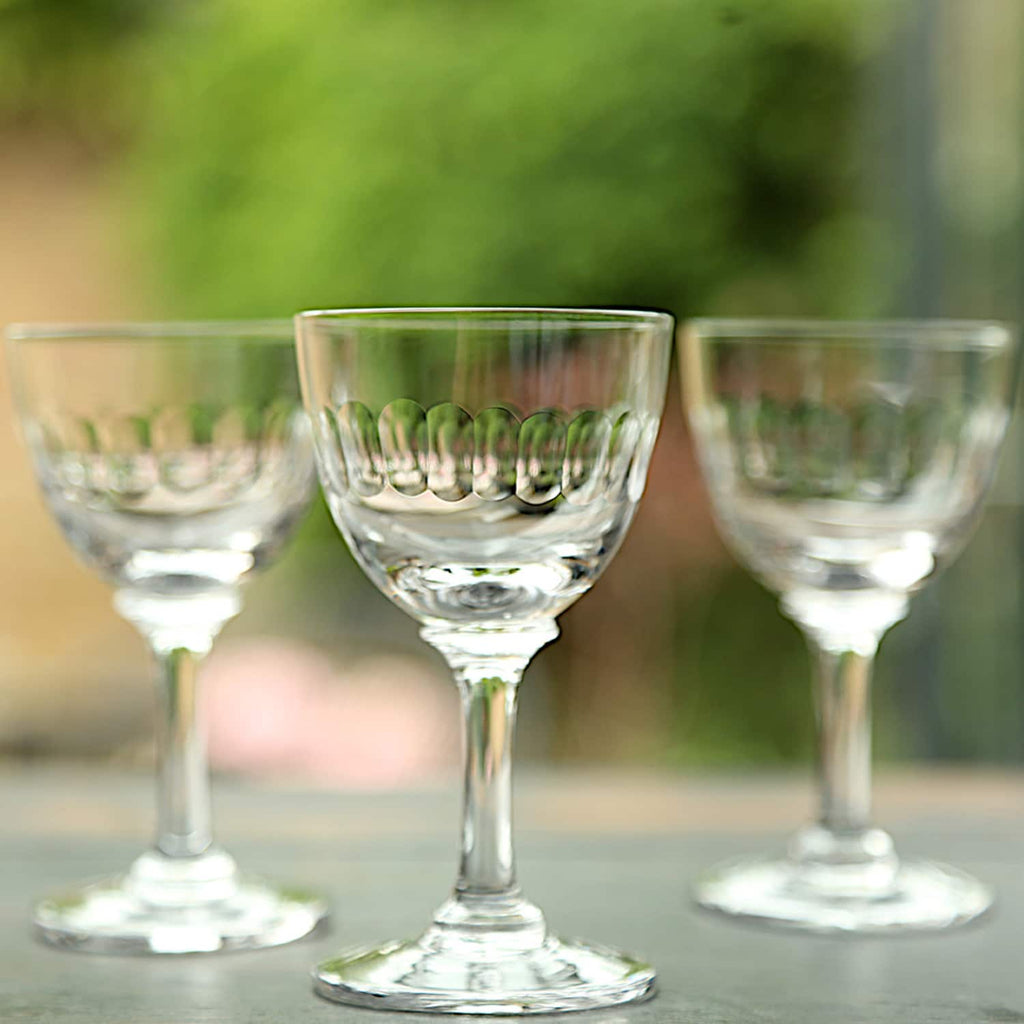 Crystal Liqueur Glasses With Lens Design (Set of 6)