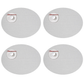 Mini Basketweave Oval Tablemat - White (Set of 4)
